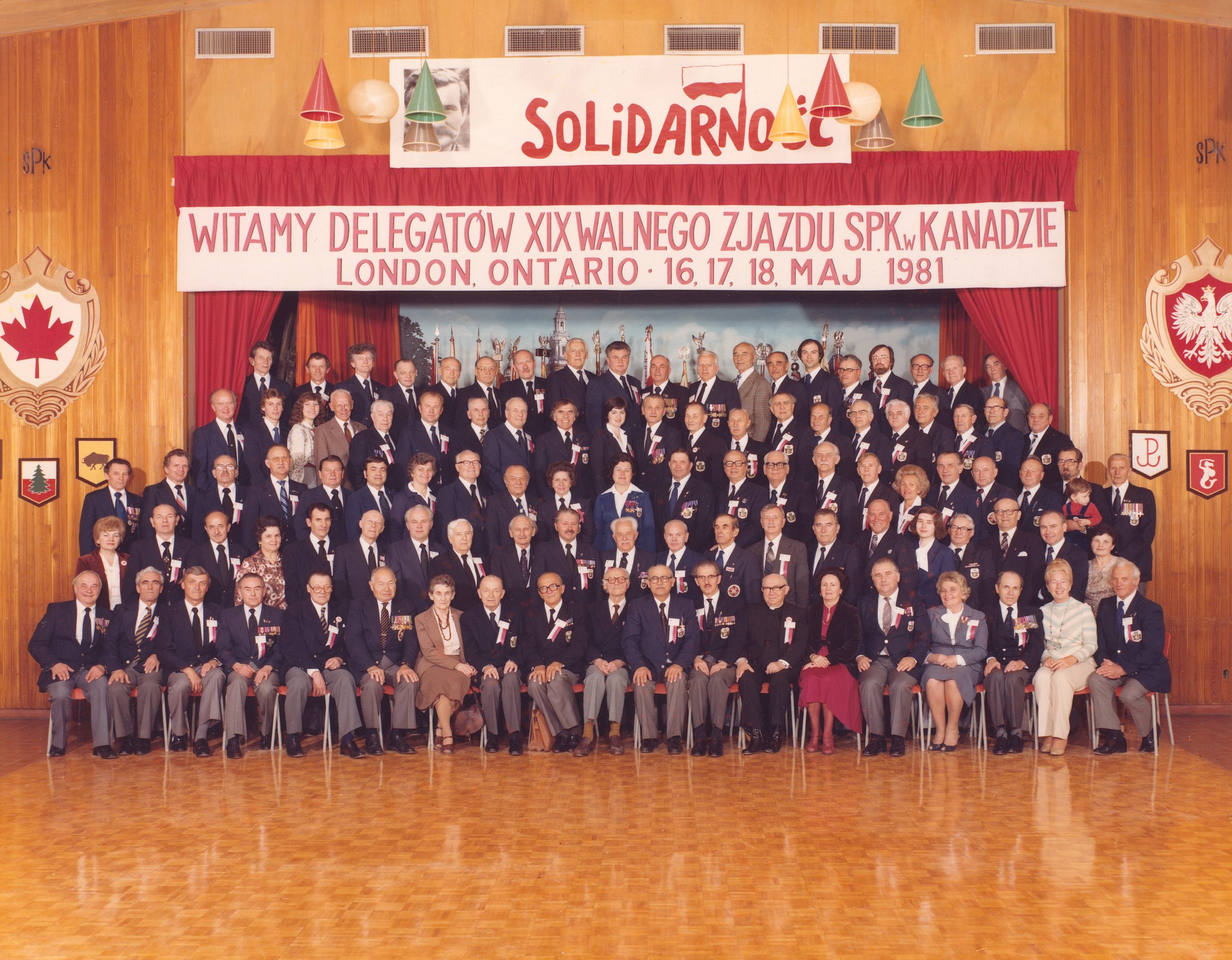Delegaci XIX Walnego Zjazdu SPK w Kanadzie, w London w prowincji Ontario, maj 1981 r.